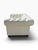 White Leather Chesterfield Club Chair | Tufted Chair-and-a-Half | Nailhead Trim & Bun Feet For Sale - Image 6 of 7