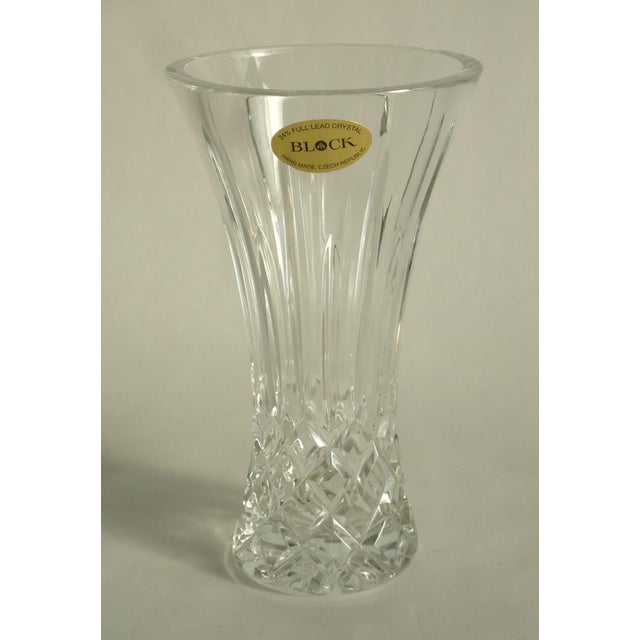 Vintage Block Lead Crystal Vase Chairish