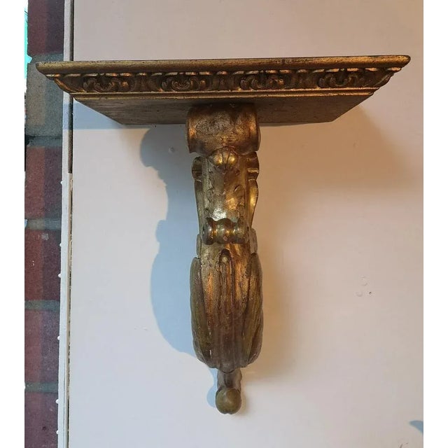 Large Baroque Giltwood wall console wall shelf SET OF 2 PAIR Giltwood wall bracket Gold wall bracket Gold Carved wood wall...