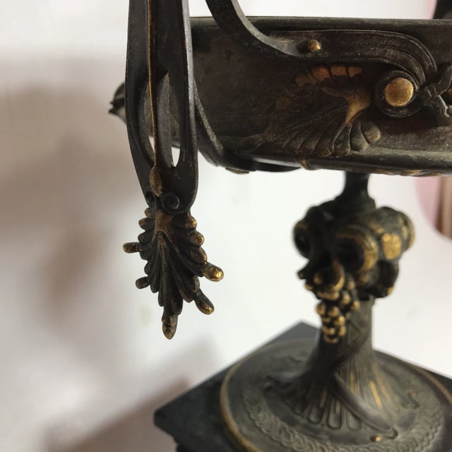 Antique French Bronze Compote For Sale - Image 4 of 8