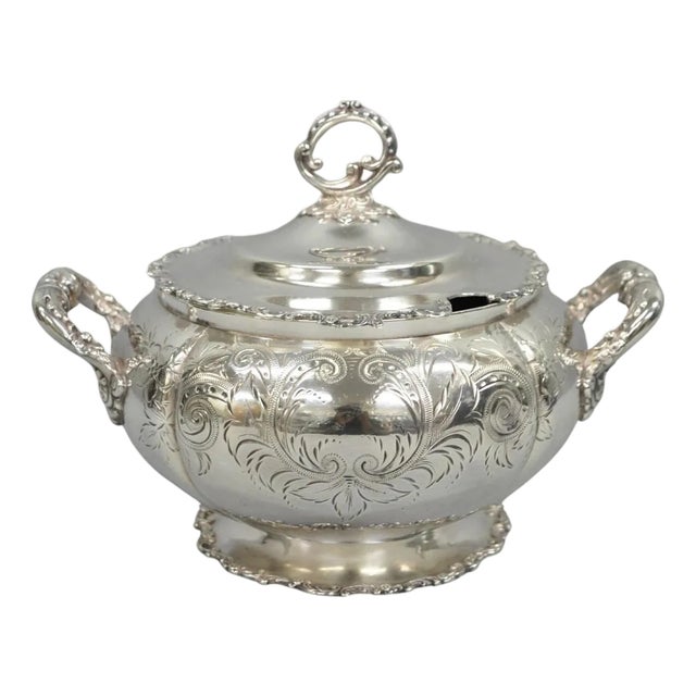Antique Victorian Silver Plated Lidded Soup Tureen by Riverton Silver Co. For Sale