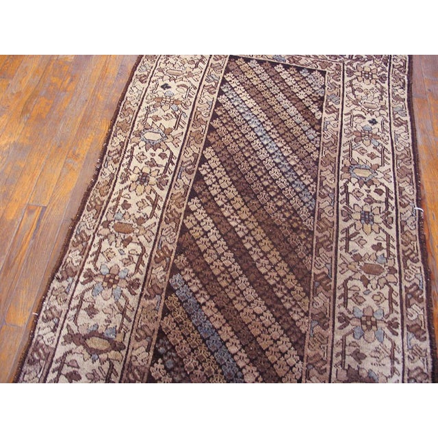 Persian 1940s Multicolor Geometric Tribal Antique Persian Malayer Rug 3' 0" X 5' 10" Handknotted Wool Carpet For Sale - Image 3 of 5