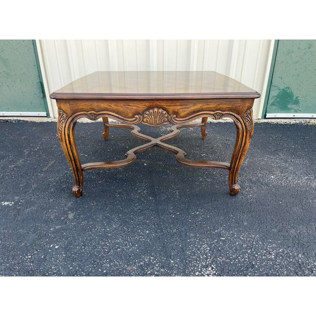 Wood 1980s Drexel Heritage French Country Walnut Side Table For Sale - Image 7 of 12