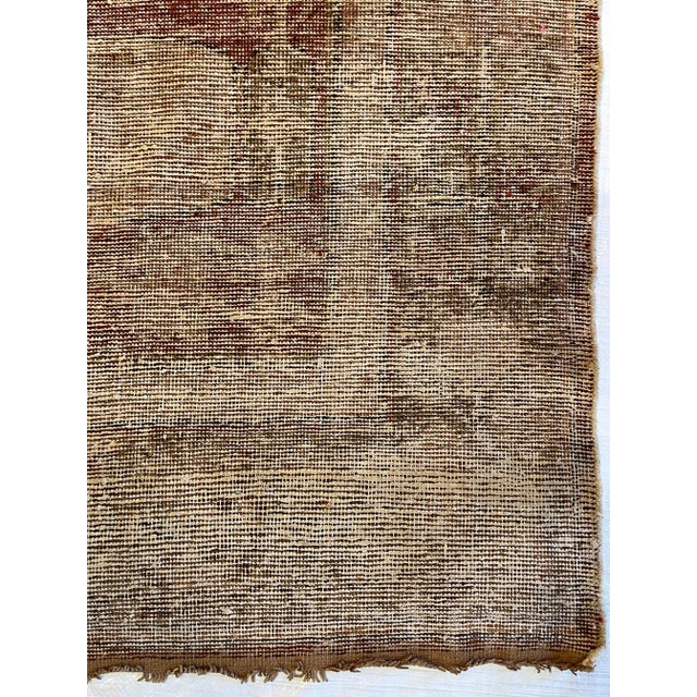 Textile Late 19th Century Vintage Muted Samarkand Rug For Sale - Image 7 of 9