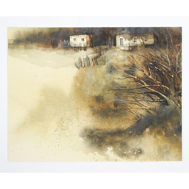 Late 20th Century Cougar Watercolor 2 Paintings in 1 For Sale - Image 4 of 4