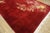 1920s 1930s Ruby Red Modern Floral Antique Chinese Art Deco Carpet 8'10" X 11'8" Knotted Wool Rug For Sale - Image 5 of 9