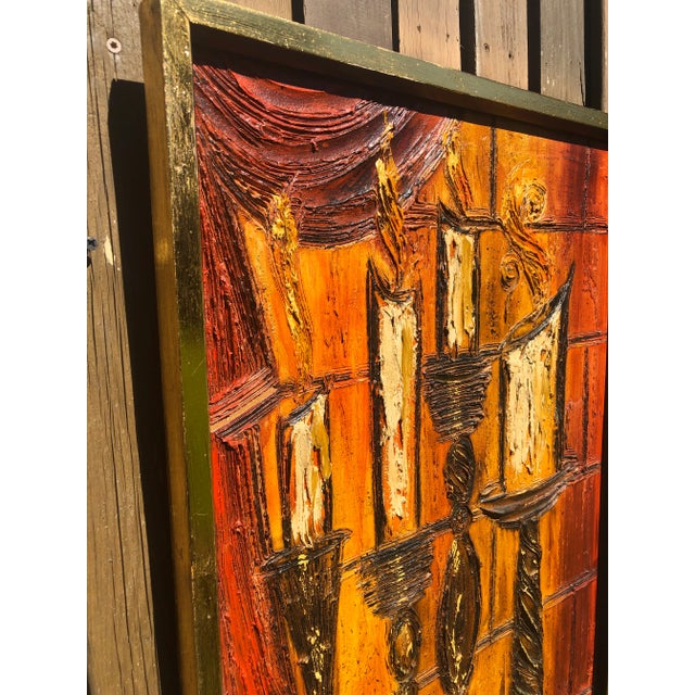1960s Original Mid-Century Van Hoople Impasto on Board For Sale - Image 5 of 6