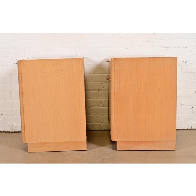 1980s Drexel Heritage Modern Art Deco Nightstands, Pair For Sale - Image 11 of 16