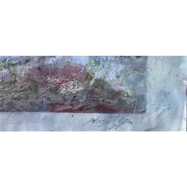 Patricia Zippin "Sun Mountain" 1980s Mixed Media 20"x 14.25" For Sale - Image 4 of 5