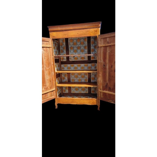 Louis XV Rustic Cherry Wardrobe For Sale - Image 3 of 5