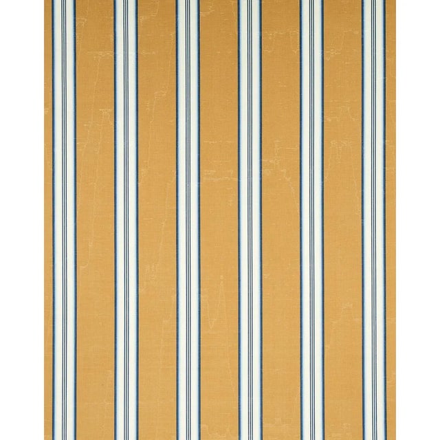 Woven in Italy, this handsome large-scale multiwidth stripe is accentuated by a delicate moiré effect. A wonderful...