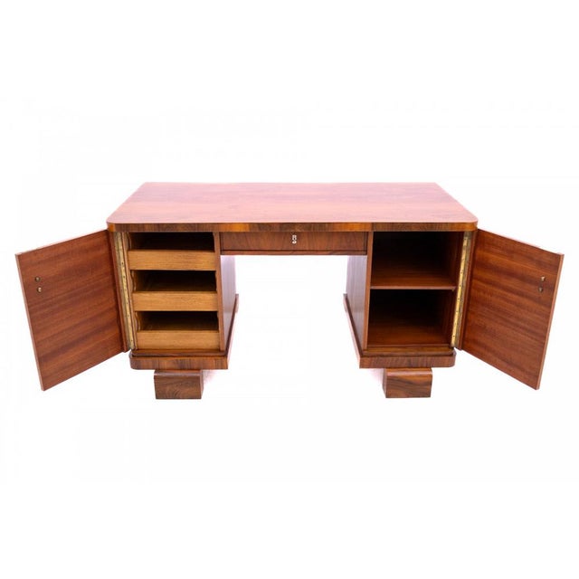 Art Deco Desk, Poland, 1940s For Sale - Image 6 of 16