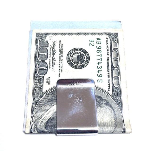 Metal 1990s Tiffany & Co Social Security Money Clip Sterling Silver Estate For Sale - Image 7 of 8