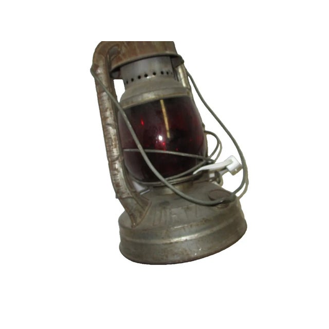 Traditional Vintage Dietz Little Wizard Kerosene Lantern Electric Lamp For Sale - Image 3 of 9