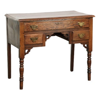 18th Century English Oak Lowboy For Sale