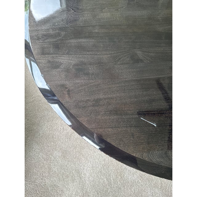 Wood Roche Bobois Alto Low Round Aluminium and Wood Coffee Table For Sale - Image 7 of 8