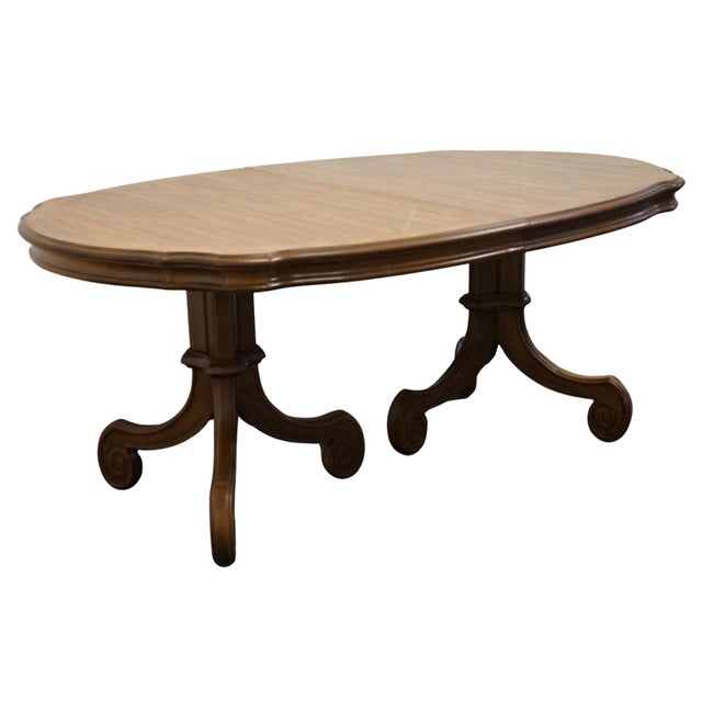 THOMASVILLE FURNITURE Legacy Collection Italian Provincial 70" Double Pedestal Dining Table 7821-772-7 30" High 70.5" Wide...
