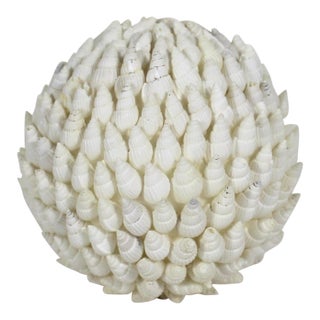 Vintage Decorative Shell Ball Sphere For Sale