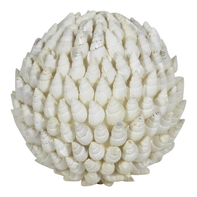 Vintage Decorative Shell Ball Sphere For Sale