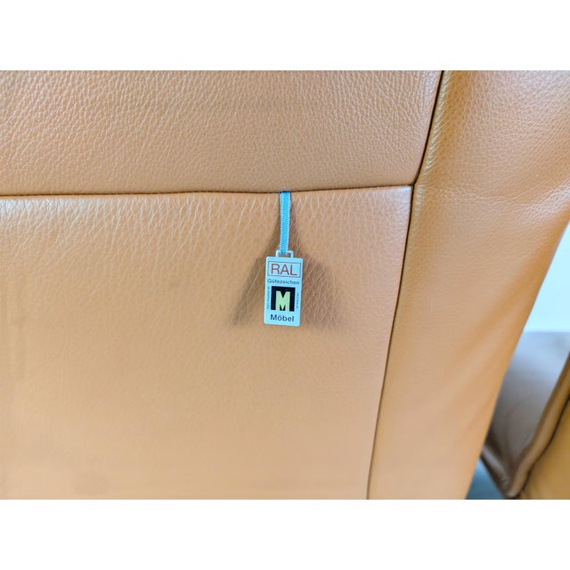 Epos Free Motion Armchair in Cognac Brown Leather from Koinor For Sale - Image 13 of 15