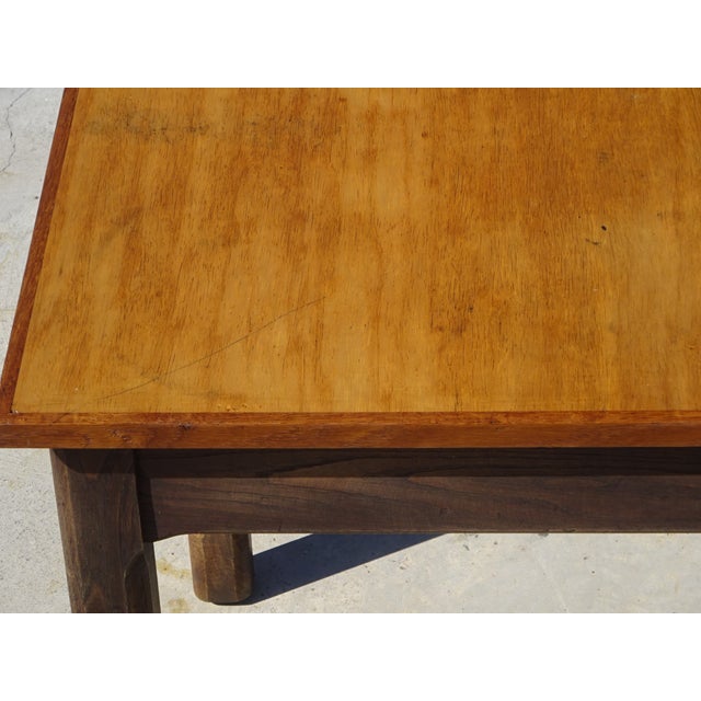 Rectangular Oak and Veneer Worktable, 1960s For Sale - Image 13 of 18