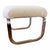 MCM chrome ottoman stool by Milo Baughman. Authentic DIA mid-century cantilever chrome frame with original label intact....