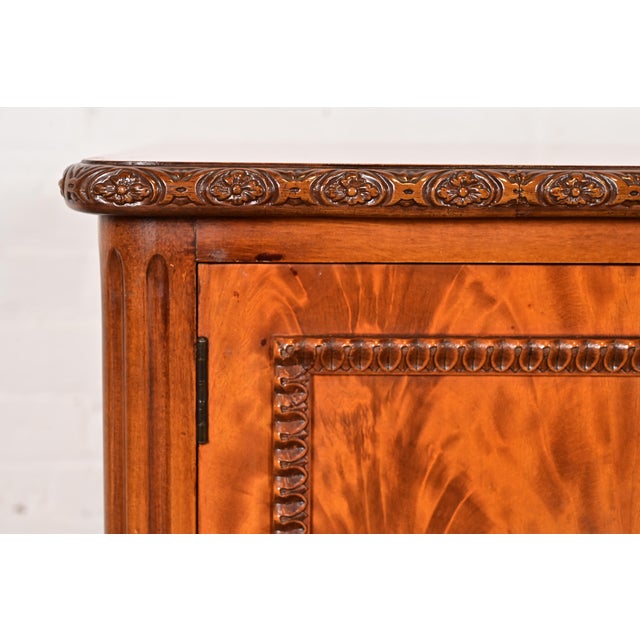 Brown Romweber French Provincial Louis XV Burl Wood Sideboard or Bar Cabinet, Circa 1920s For Sale - Image 8 of 15