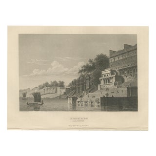 Benares on the Ganges, 1859, Paper For Sale