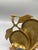 1970s Vintage Solid Brass Double Leaf Divided Serving Dish Tray For Sale - Image 5 of 6