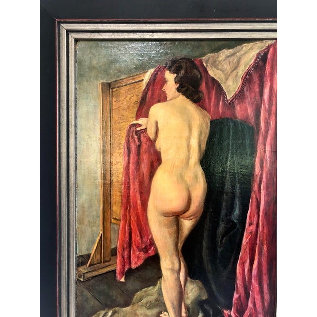 The American School A Classic Female Nude Standing in the Artist’s Studio, by Howard Chandler Christy For Sale - Image 3 of 9