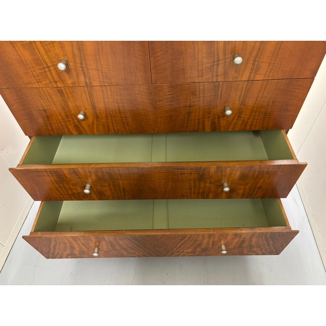 1930's American Modernist Walnut Chest of Drawers For Sale - Image 17 of 18