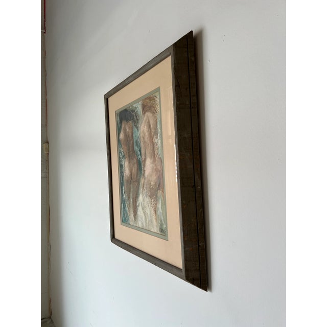 80's Kenne Impressionist Portrait of Two Nude Females -Oil Painting, Framed For Sale - Image 4 of 12