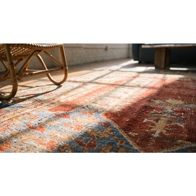 Traditional and Special in a Red Background Color Antique Turkish Ghiordes Prayer Rug For Sale - Image 13 of 15