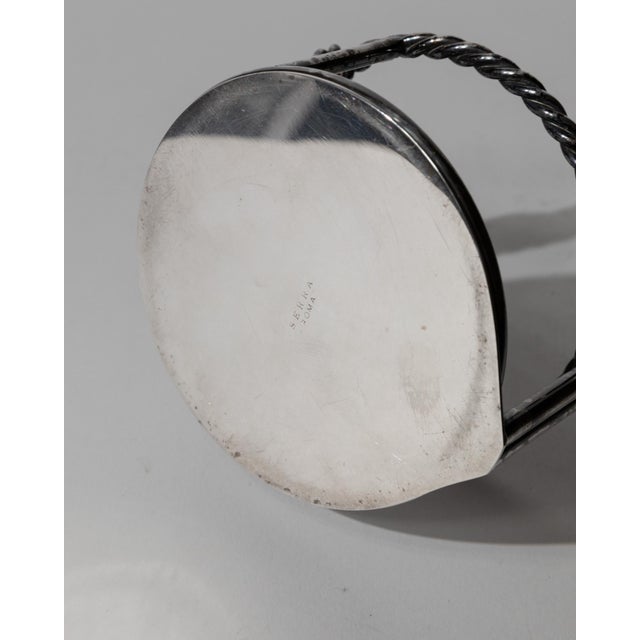 Vintage Italian Silver Plated Wine Bottle Holder by Serra Roma, 1930s For Sale - Image 13 of 14