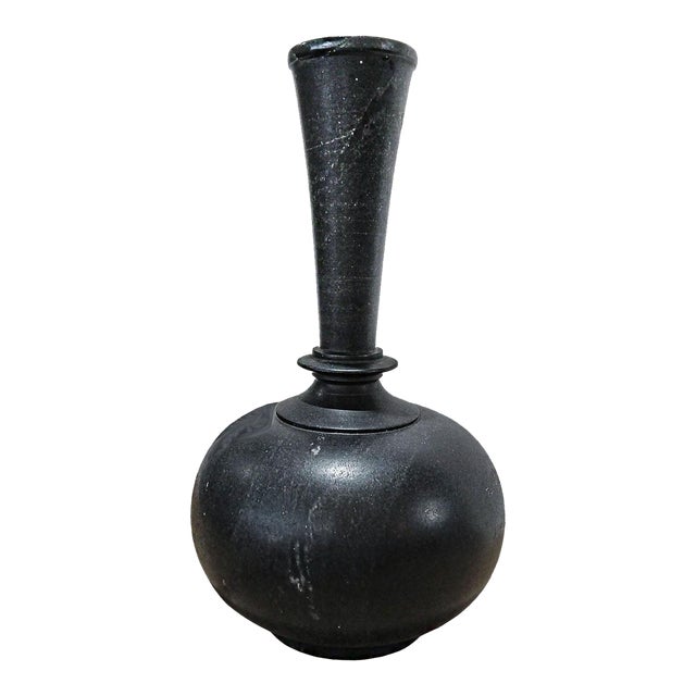 Mid 20th Century Black Marble Vase For Sale