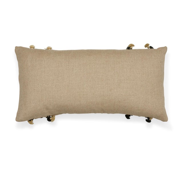 This 12" x 24" pillow features Piet Performance Linen in Flax, paired with Maracana Pom trim in Black. Versatile and...