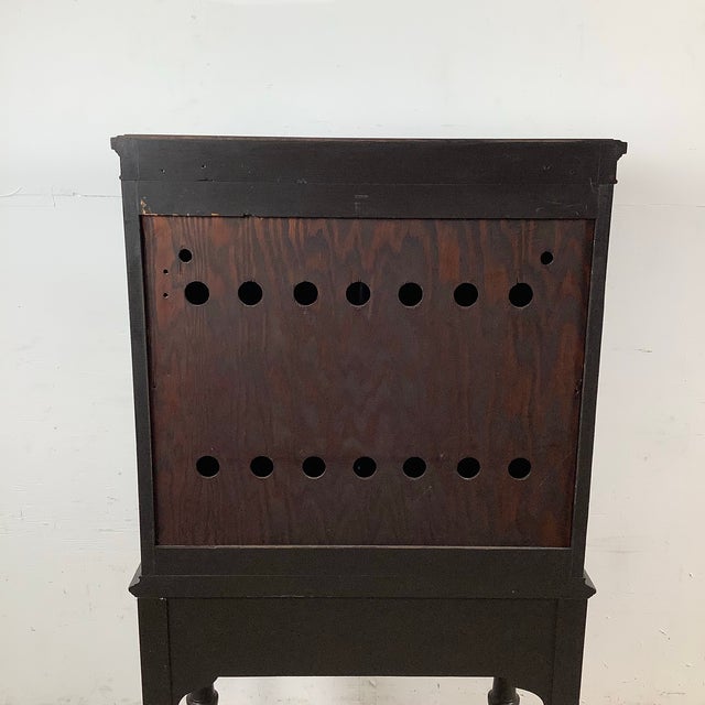 Vintage Radio Bar Cabinet WIth Drop Front Service For Sale - Image 12 of 12