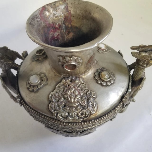 Late 19th Century Pewter Dragon Vase For Sale In Chicago - Image 6 of 9