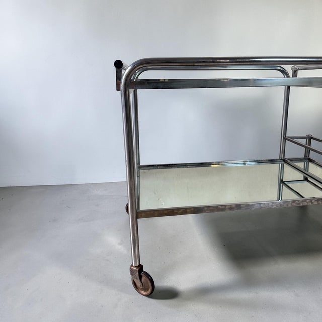 Metal Vintage Art Deco Trolley, France, 1930s For Sale - Image 7 of 8