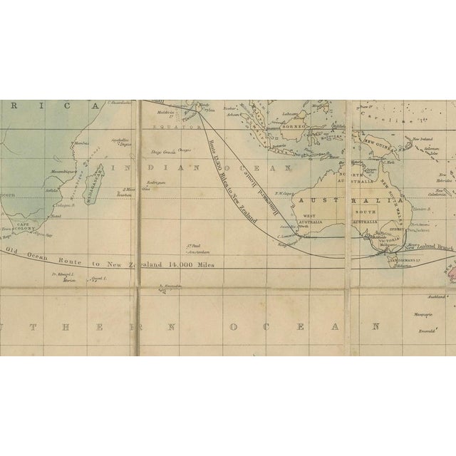Paper World Mail and Passenger Routes to New Zealand, 1883 For Sale - Image 7 of 12