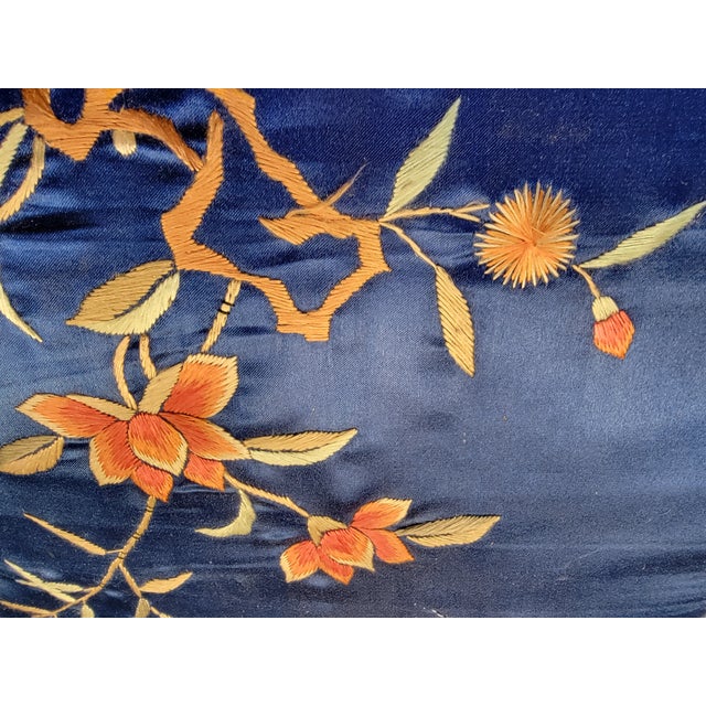 Blue 4 Vintage Silk Pillows For Sale - Image 8 of 11