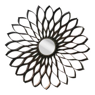 1970's Weathered Mirror Metal Starburst For Sale