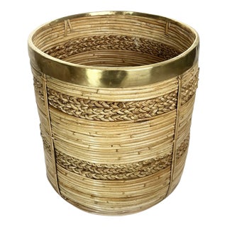 Vintage French Rush Basket, 1960 For Sale