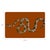 Modern Serpent Burnt Orange Vegan Leather Rectangle Placemat, Set of 4 For Sale - Image 3 of 5