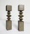 1950s Vintage Wooden Zigzag Candlesticks, Mid 20th Century For Sale - Image 5 of 7