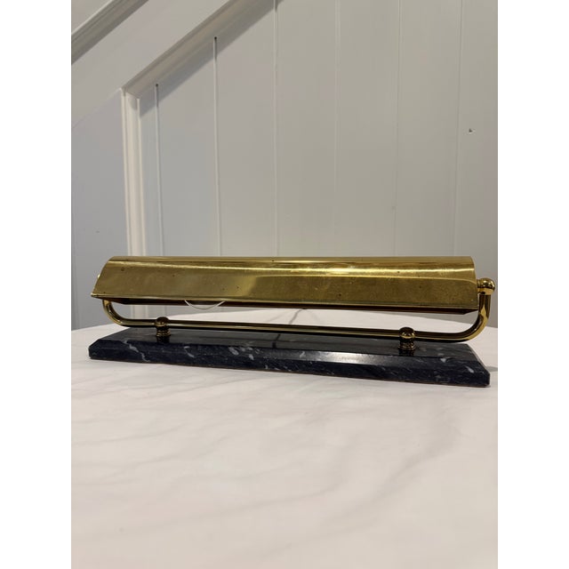 Vintage House of Troy Brass Piano Lamp With Marble Base For Sale - Image 12 of 12