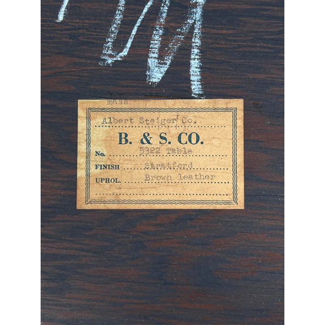 C. 1940s Regency Leather and Mahogany End Tables - A Pair For Sale - Image 12 of 12