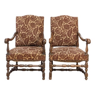 Two Pairs of 20th Century French Arm Chairs For Sale