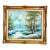 1982 Vintage Impressionist Original Oil Painting, Snowy Winter Creek Landscape, Framed. For Sale