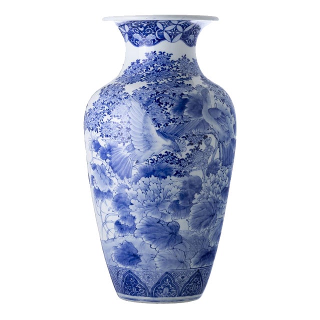 Large Japanese Porcelain Vase, 19th Century For Sale